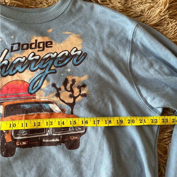 Dodge M Blue Charger Cropped Boxy Sweater - Picture 6 of 8
